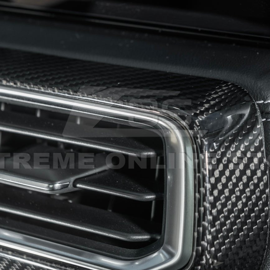 Ford Mustang S650 Factory Style Dry Carbon Fiber Center Console AC Outlet Trim Cover 2024-Up