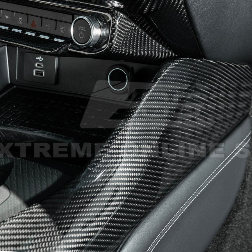 Ford Mustang S650 Factory Style Dry Carbon Fiber All Inclusive Center Console Cover 2024-Up