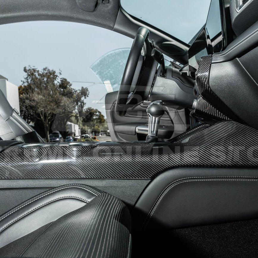 Ford Mustang S650 Factory Style Dry Carbon Fiber All Inclusive Center Console Cover 2024-Up