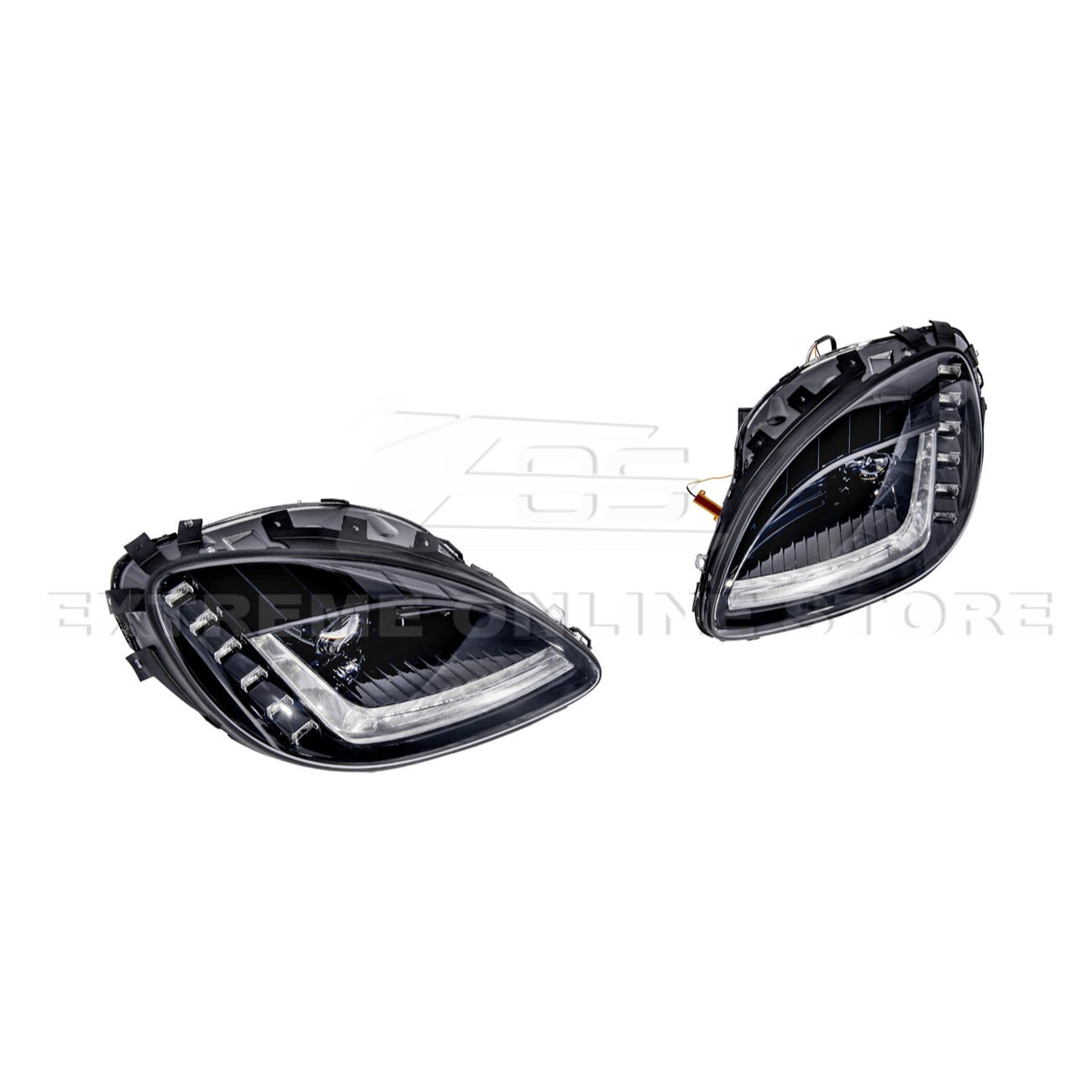 Corvette C6 C7 Style Projector LED Sequential Signal Turn Headlights 2005-2013