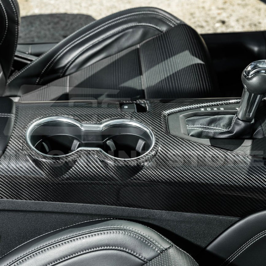 Ford Mustang S650 Factory Style Dry Carbon Fiber All Inclusive Center Console Cover 2024-Up