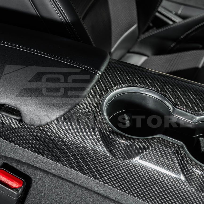 Ford Mustang S650 Factory Style Dry Carbon Fiber All Inclusive Center Console Cover 2024-Up
