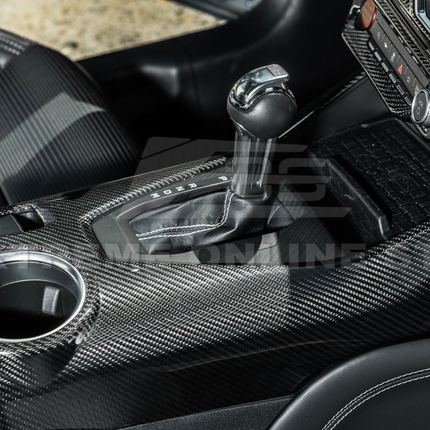 Ford Mustang S650 Factory Style Dry Carbon Fiber All Inclusive Center Console Cover 2024-Up