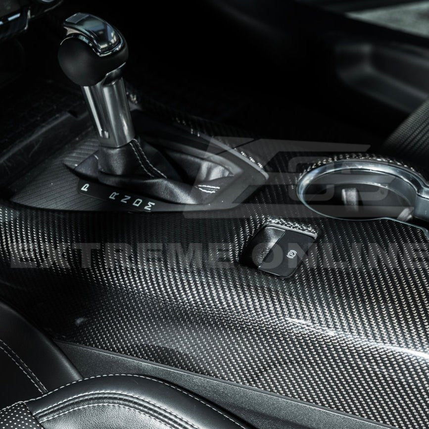 Ford Mustang S650 Factory Style Dry Carbon Fiber All Inclusive Center Console Cover 2024-Up