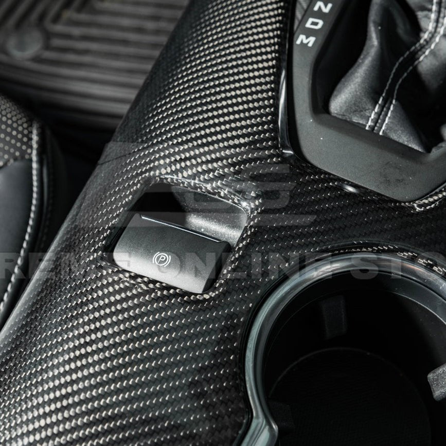 Ford Mustang S650 Factory Style Dry Carbon Fiber All Inclusive Center Console Cover 2024-Up
