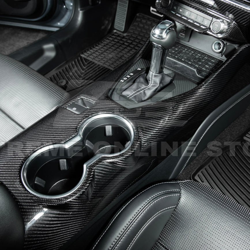 Ford Mustang S650 Factory Style Dry Carbon Fiber All Inclusive Center Console Cover 2024-Up