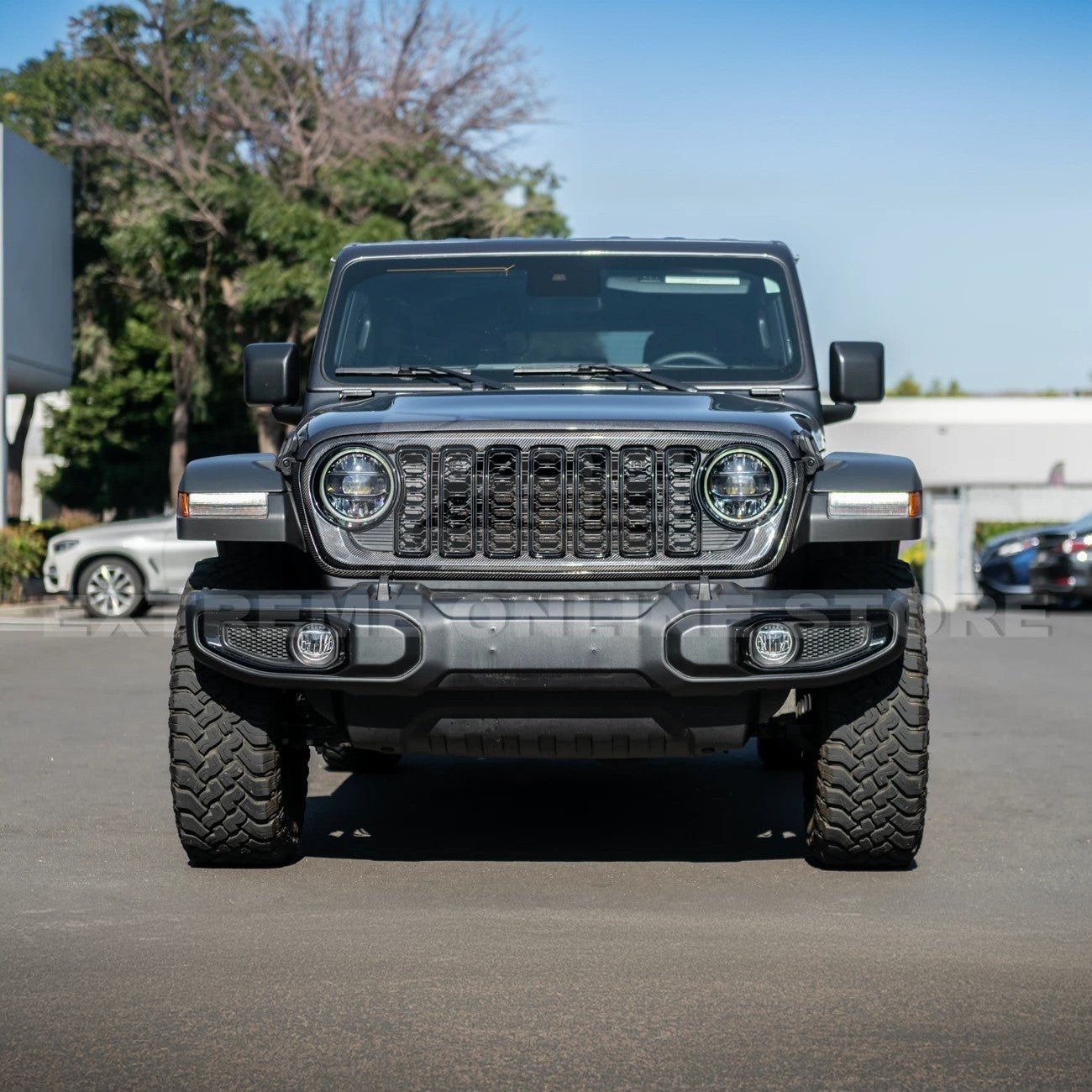 Jeep Wrangler Gladiator Carbon Fiber Front Bumper Grille Replacement 2024-Up