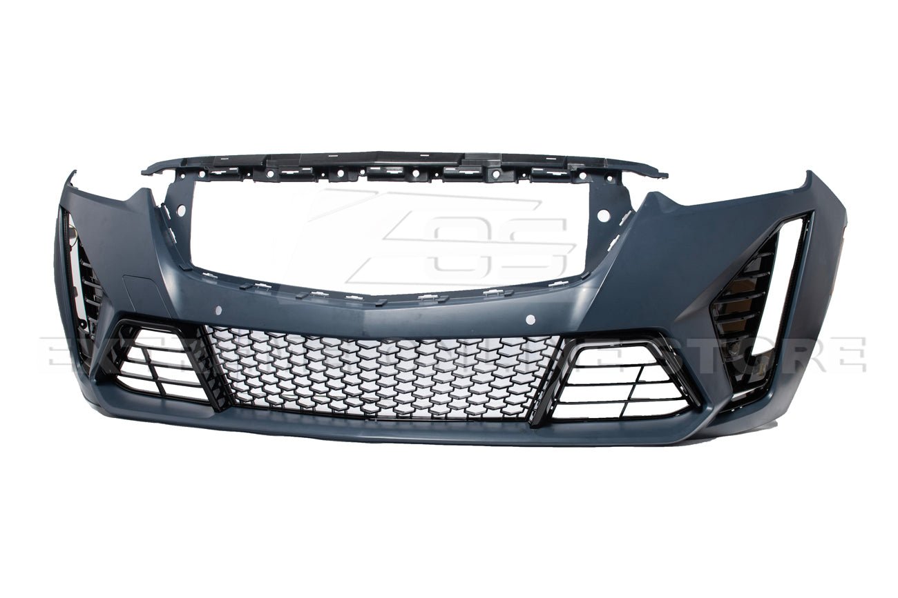 Cadillac CT5 V CT5 Sport Blackwing Style Primed Black Front Bumper Conversion Kit 2020-2024