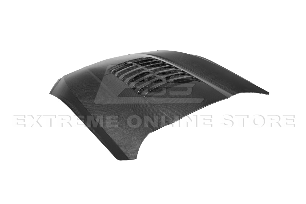Ford Mustang S650 GT500 Style Carbon Fiber Front Bumper Hood 2024-Up