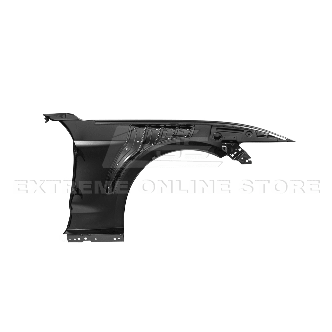 Ford Mustang S550 GT500 KR Style Matte Black Front Side Vented Fenders 2015-2017