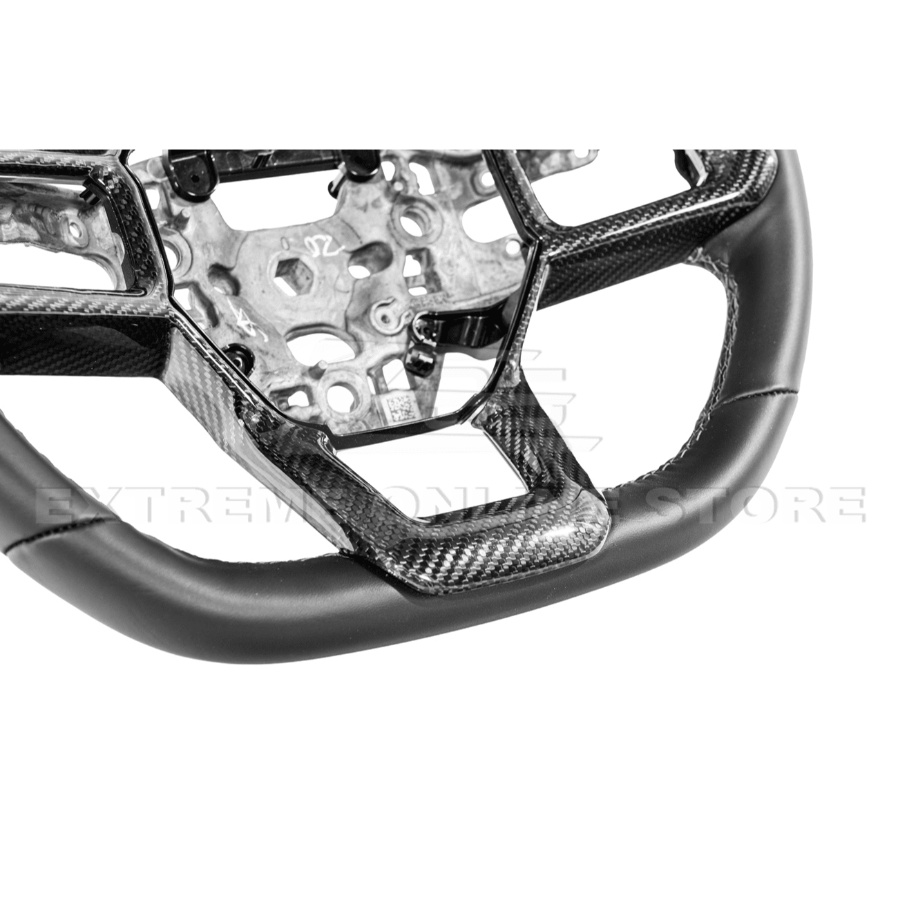 Mustang S650 Carbon Fiber Steering Wheel Trim Full Cover 2024-Up