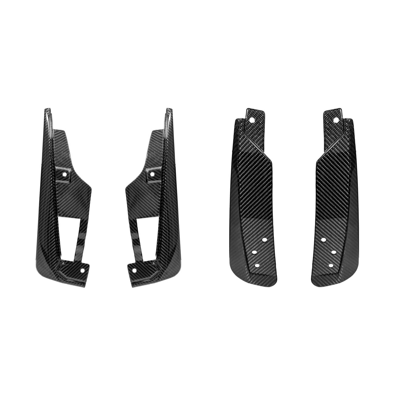 Ford Mustang S650 EOS Dry Carbon Fiber Mud Flap Splash Guard Set 2024-Up