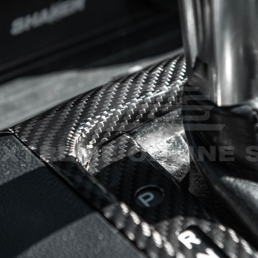 Ford Mustang S550 Dry Carbon Fiber Center Gear Shift Panel Trim Cover 2015-2023