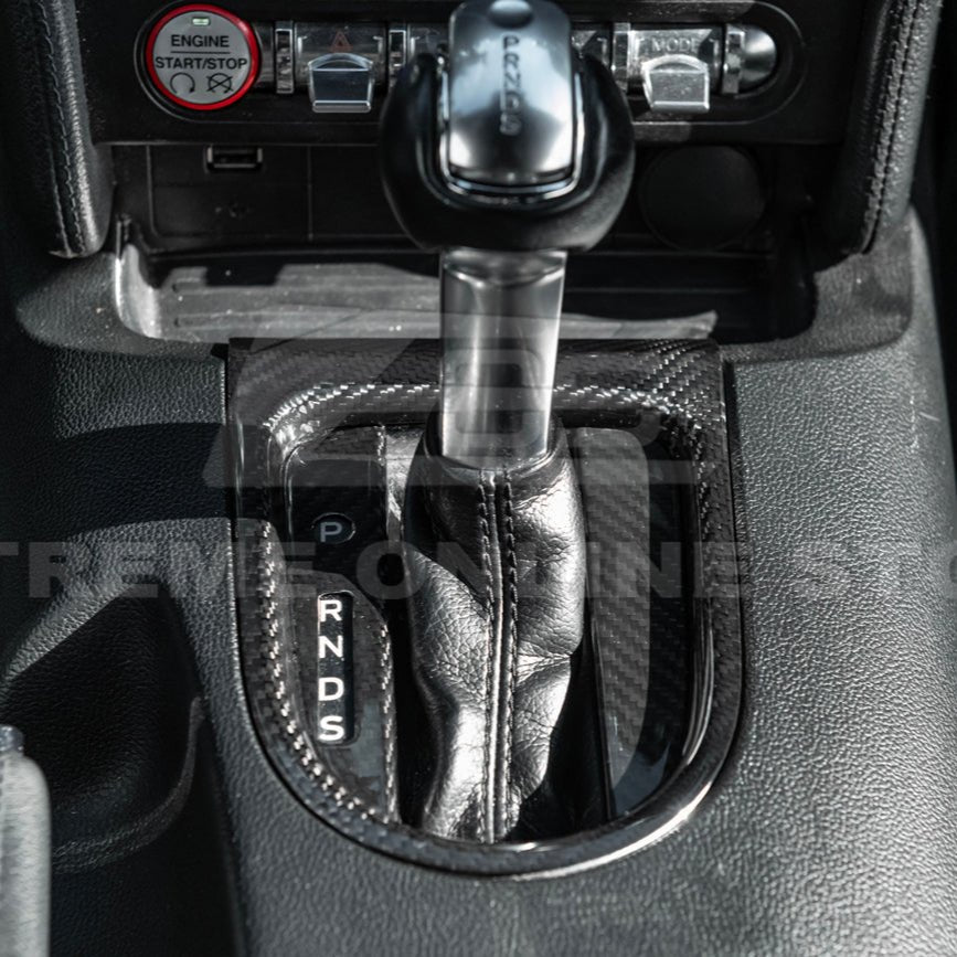 Ford Mustang S550 Dry Carbon Fiber Center Gear Shift Panel Trim Cover 2015-2023