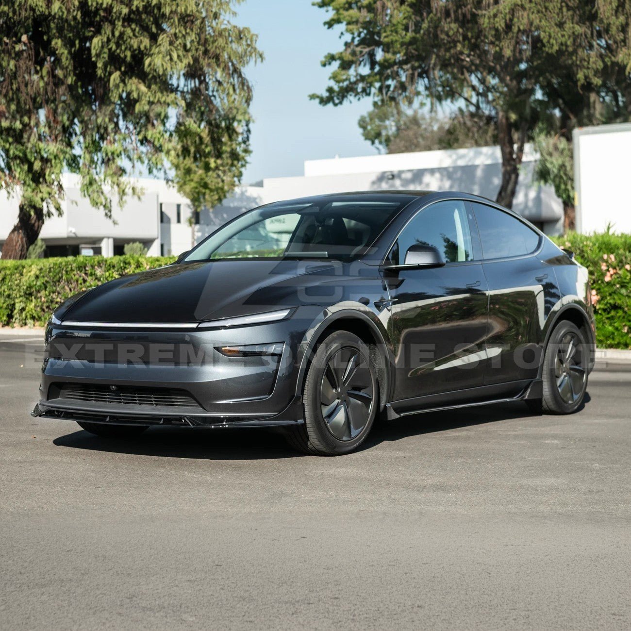 Tesla Model Y Track Style Gloss Black Front Lip Side Skirts Rear Spoiler Body Kit 2025-Up