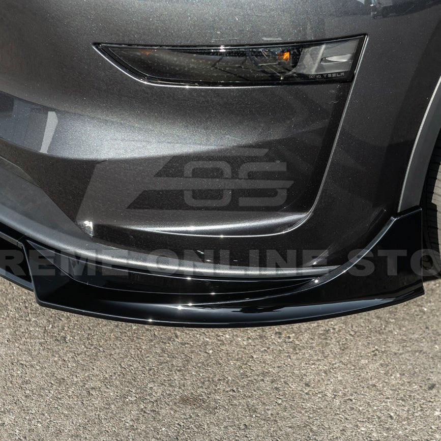 Tesla Model Y Track Style Gloss Black Front Lip Side Skirts Rear Spoiler Body Kit 2025-Up