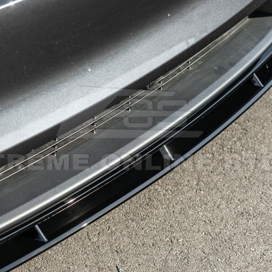 Tesla Model Y Track Style Gloss Black Front Lip Splitter Side Skirts Kit 2025-Up