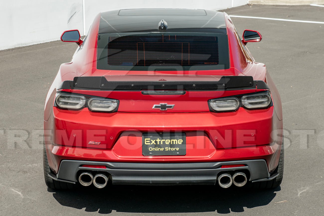Chevrolet Camaro 6th Gen Wickerbill Rear Spoiler Extension Smoke Tinted 2016-2024