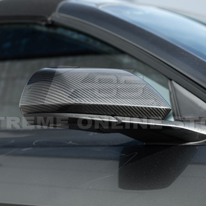 Ford Mustang S550 Dry Carbon Fiber Mirror Cap Cover Pair 2015-2023