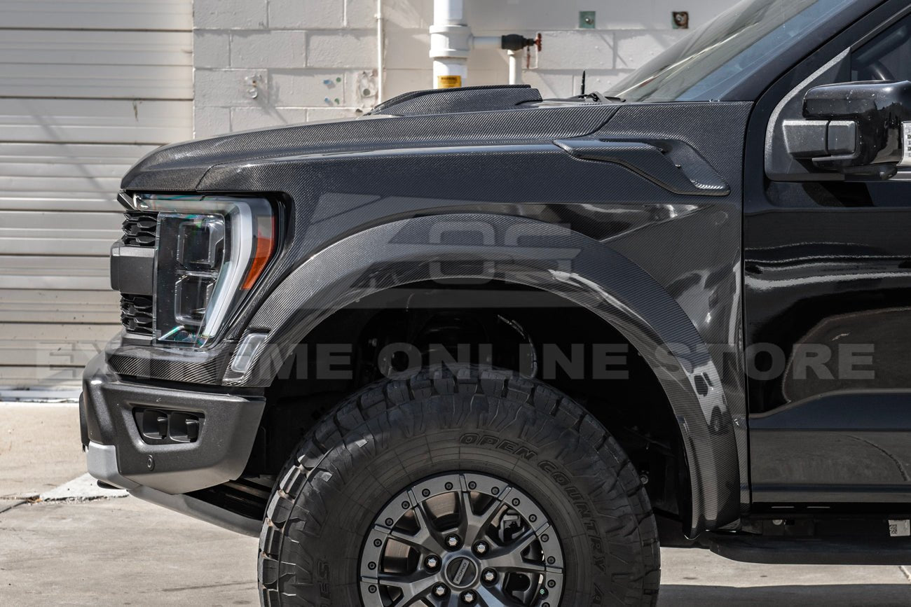 Ford F-150 Raptor Gen 3 Factory Replacement Carbon Fiber Side Fenders with Vents 2021-Up