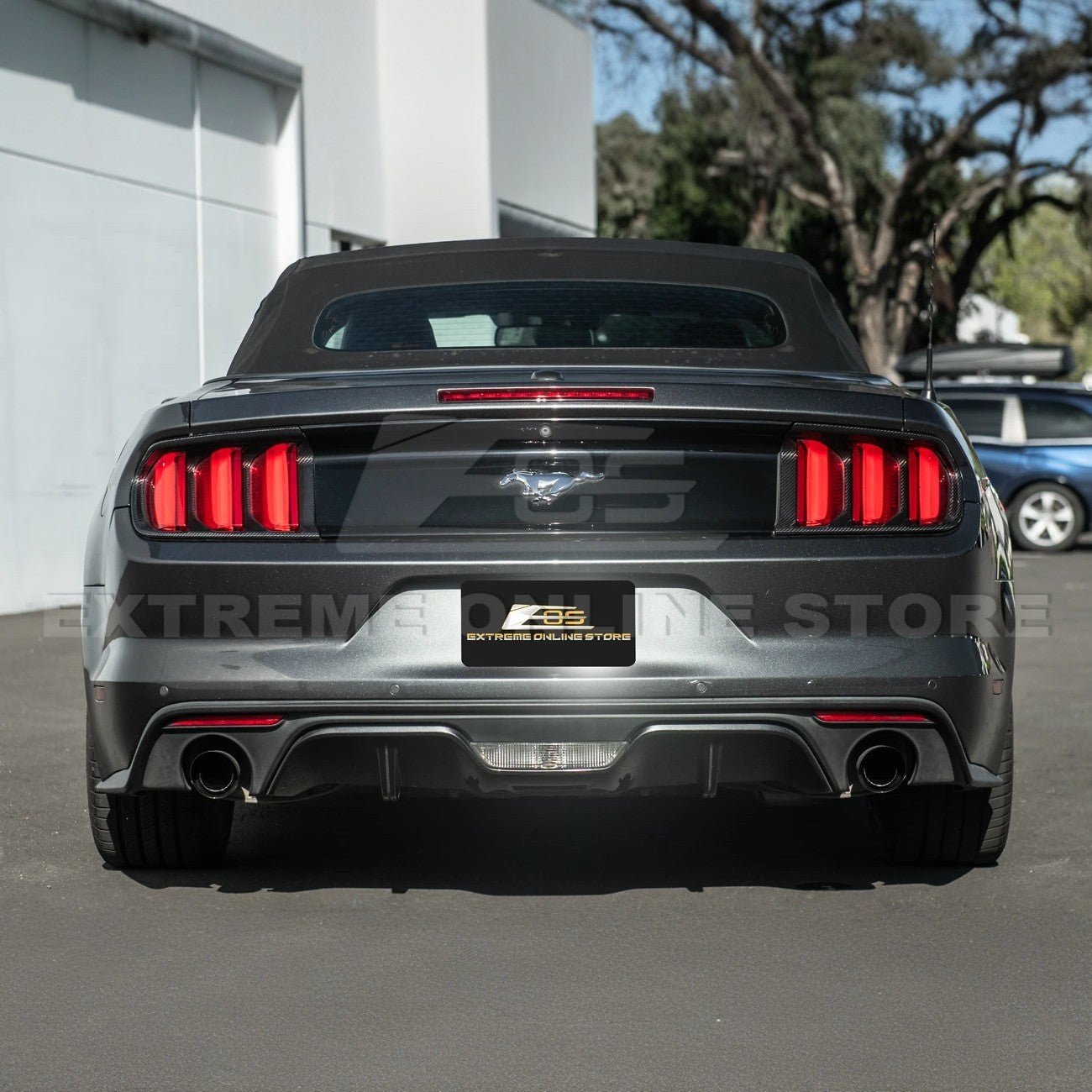 Ford Mustang S550 Factory Style Dry Carbon Fiber Tail Light Trim Bezel Cover Pair 2015-2017