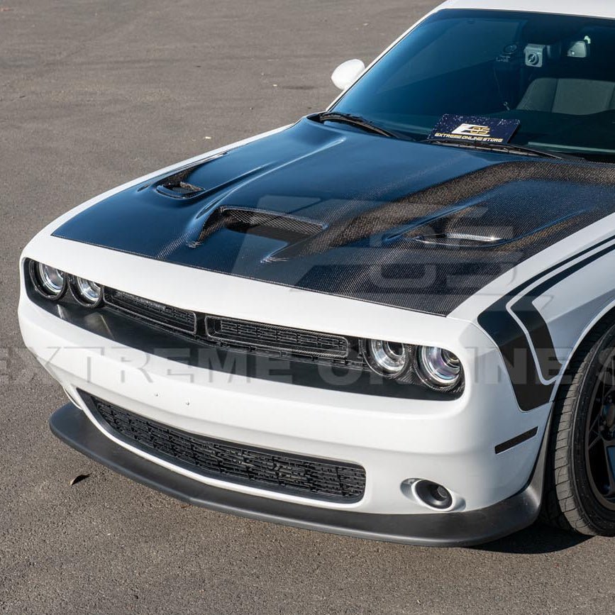 Dodge Challenger Factory Style Carbon Fiber Front Grille Trim Insert Overlay 2015-2023