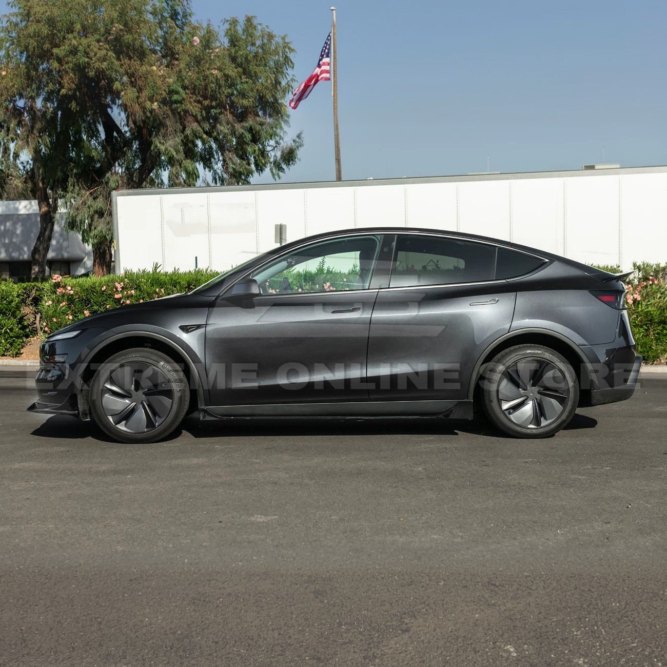 Tesla Model Y Track Style Gloss Black Front Lip Side Skirts Rear Spoiler Body Kit 2025-Up