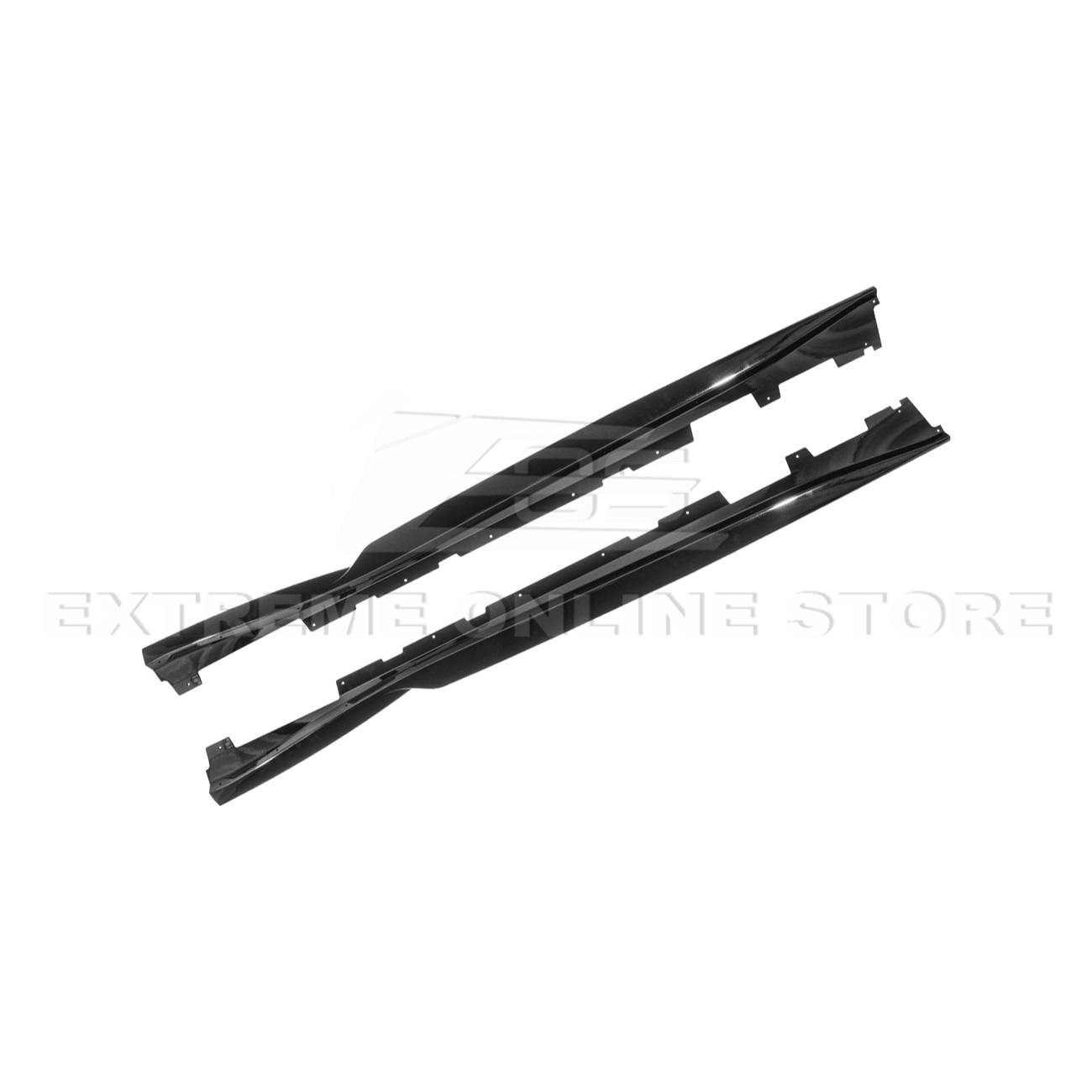 Chevrolet Camaro 6th Gen T6 Style Gloss Black Carbon Fiber Side Skirts 2019-2024