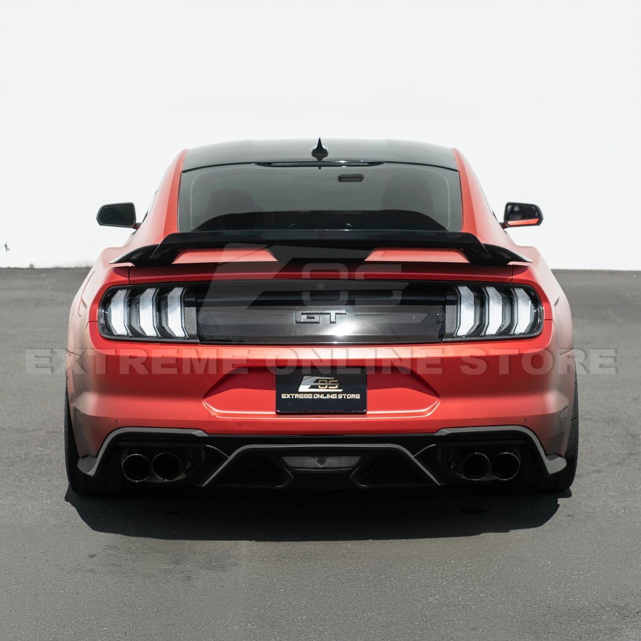 Ford Mustang S550 Dry Carbon Fiber Rear Tail Light Trim Bezel Cover Pair 2018-2023