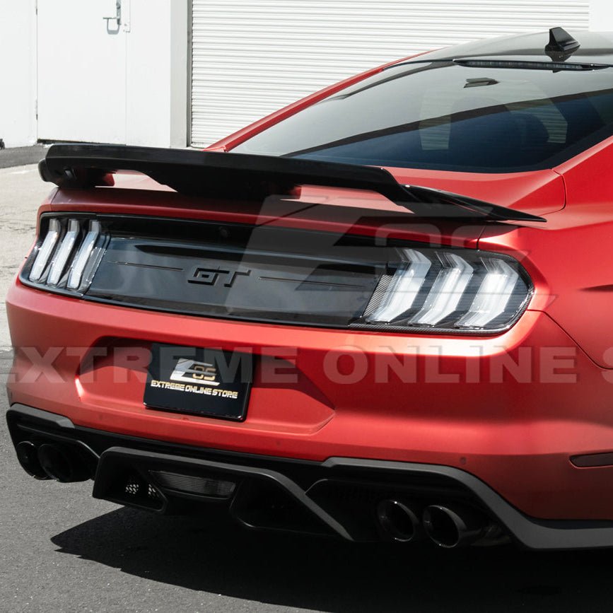 Ford Mustang S550 Dry Carbon Fiber Rear Tail Light Trim Bezel Cover Pair 2018-2023