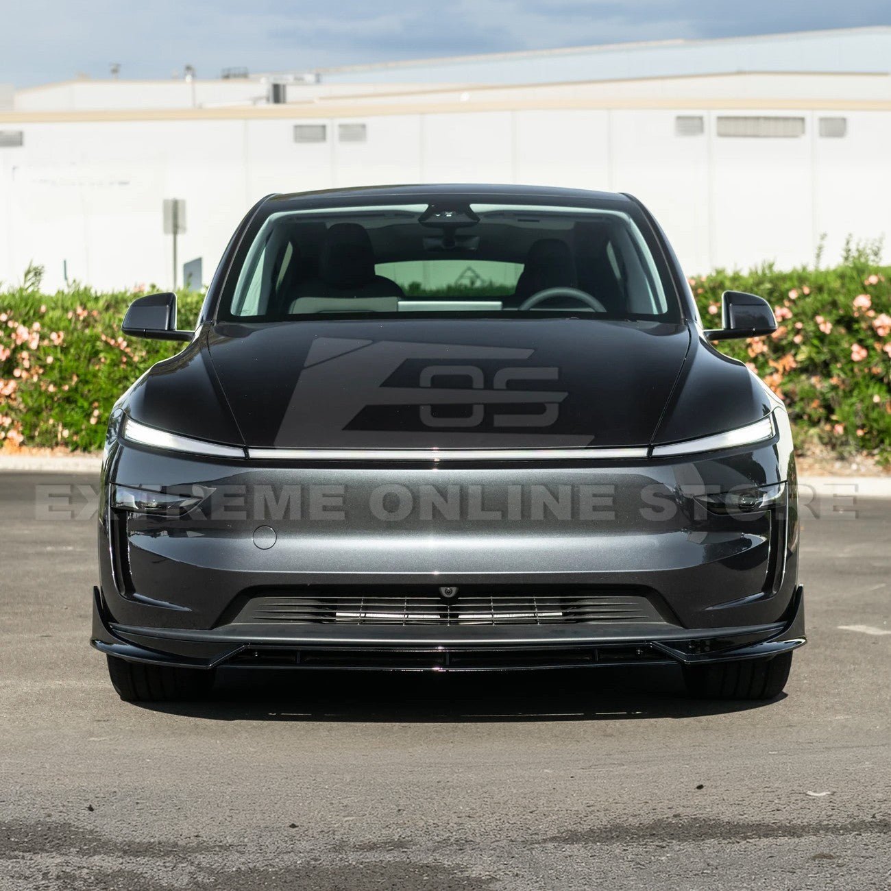 Tesla Model Y Track Style Gloss Black Front Lip Side Skirts Rear Spoiler Body Kit 2025-Up