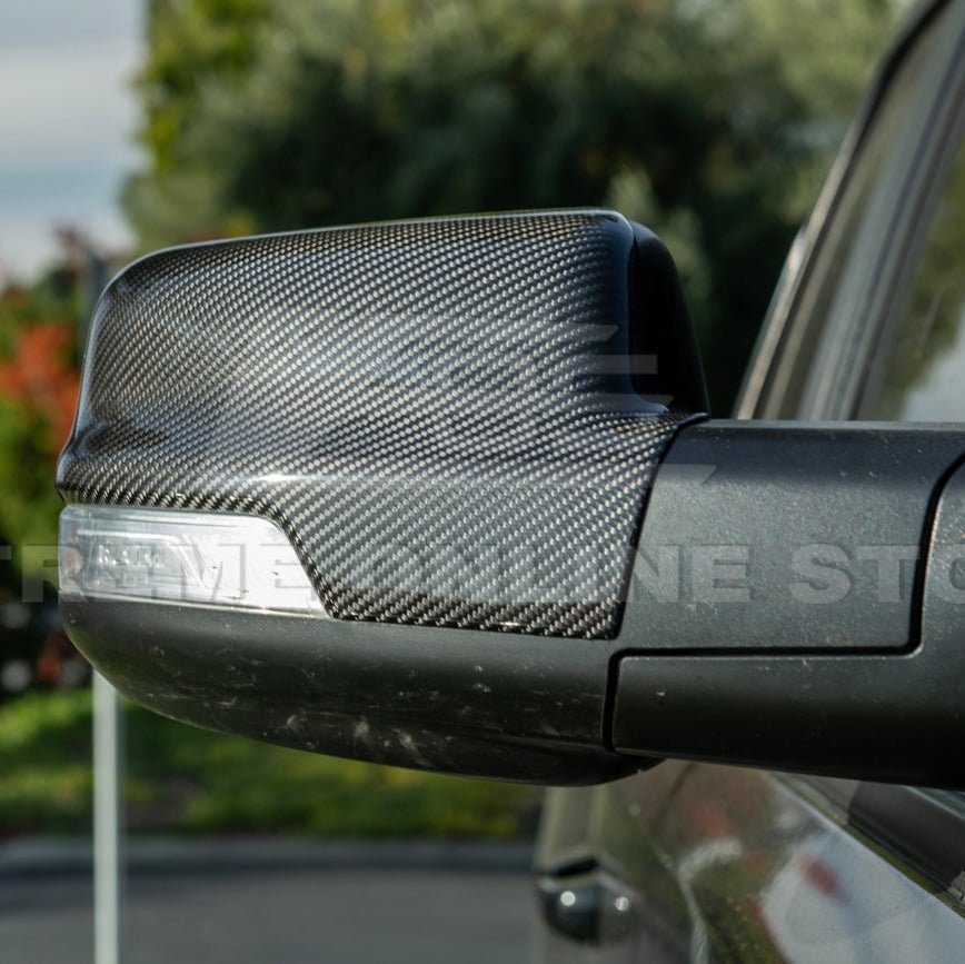 Ram 1500 Dry Carbon Fiber Factory Style Side Mirror Cap Covers 2019-Up