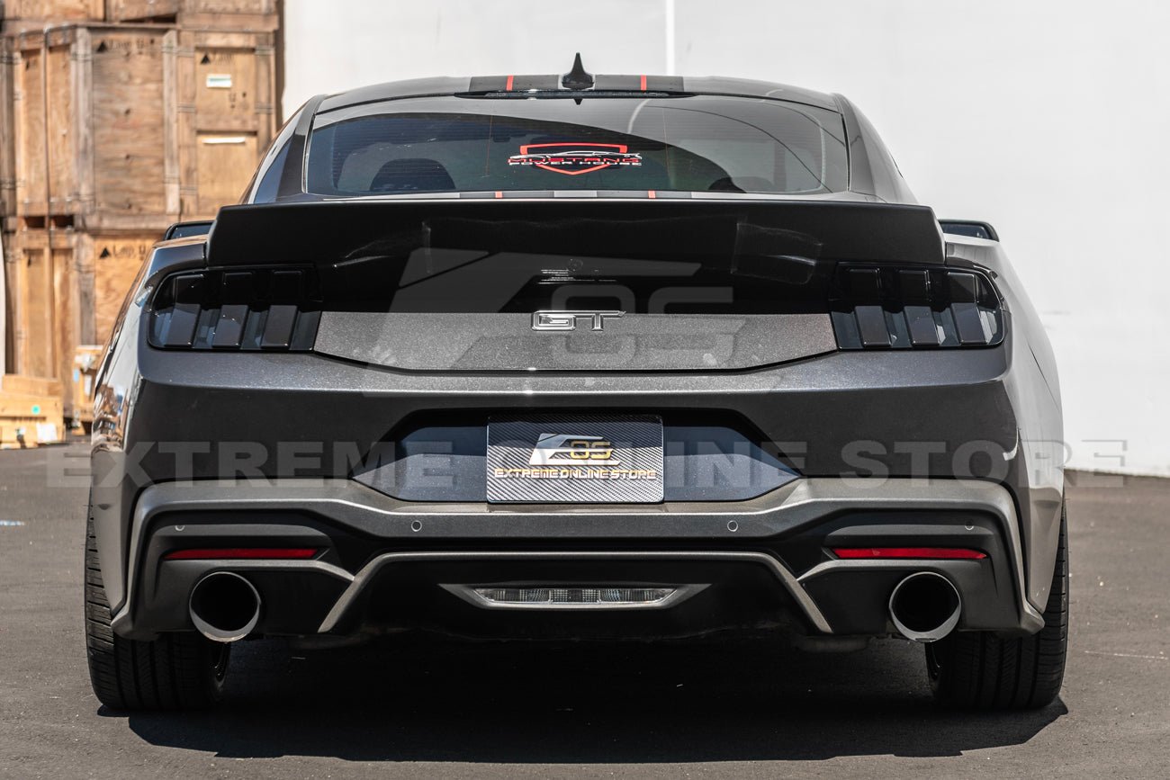 Ford Mustang S650 Factory Style Smoke Tinted Rear Tail Light Trim Bezel Cover 2024-Up