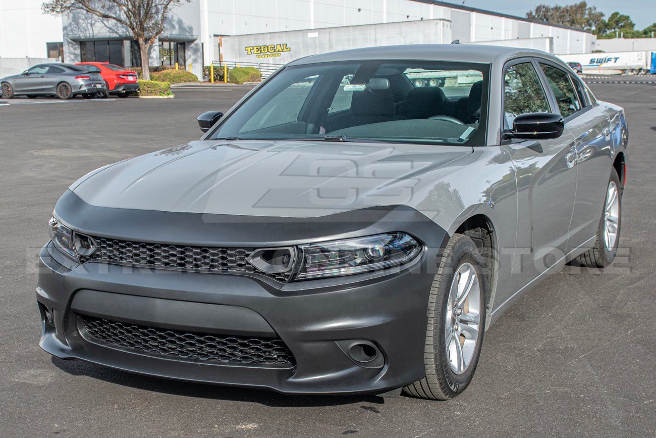 Dodge Charger LD SRT Hellcat Style Primed Black Front Bumper Conversion Kit 2015-Up
