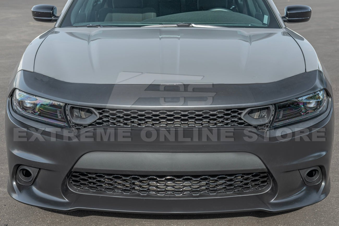 Dodge Charger LD SRT Hellcat Style Primed Black Front Bumper Conversion Kit 2015-Up