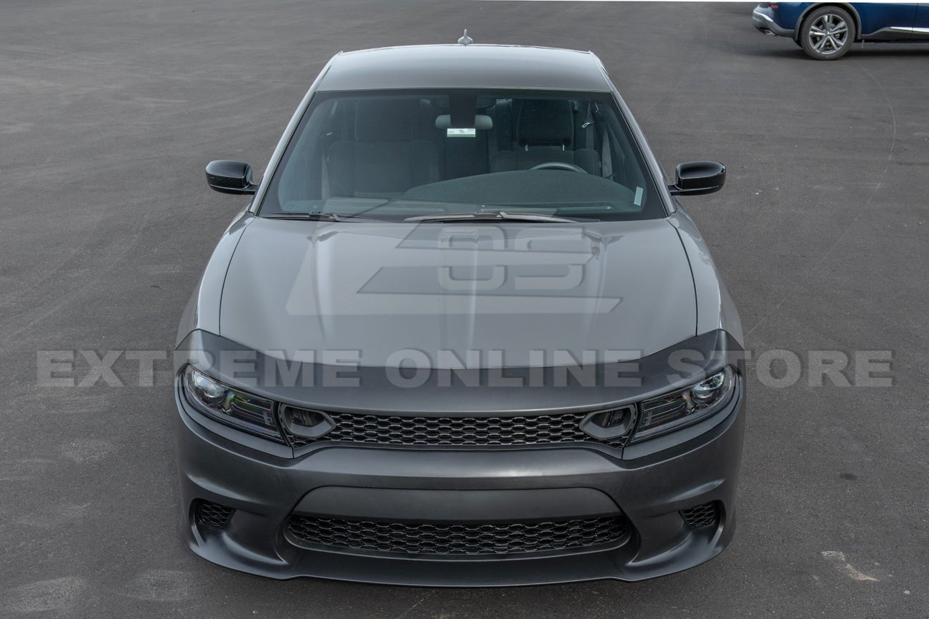 Dodge Charger LD SRT Hellcat Style Primed Black Front Bumper Conversion Kit 2015-Up