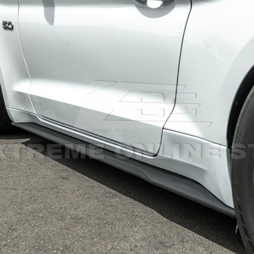 Ford Mustang S550 S650 Dark Horse Style Matte Black Side Skirt Extensions 2015-2023