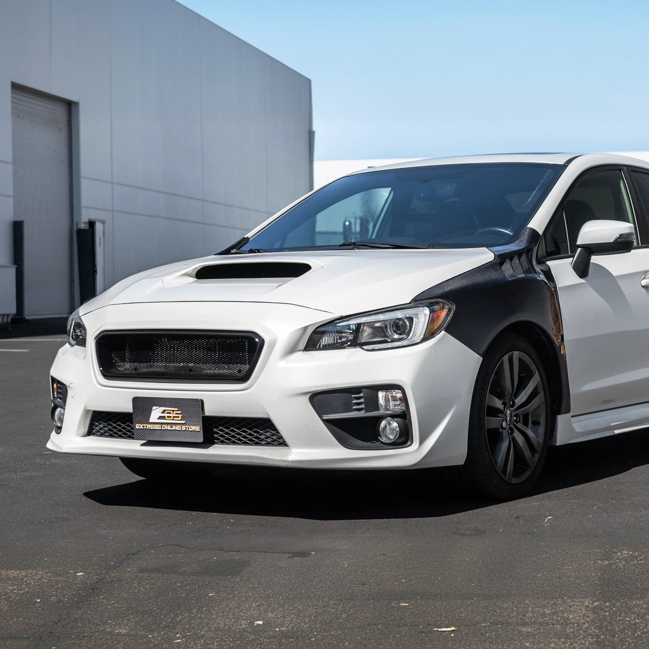 Subaru WRX STI VA CS Style Carbon Fiber Front Grille Cover 2015-2017
