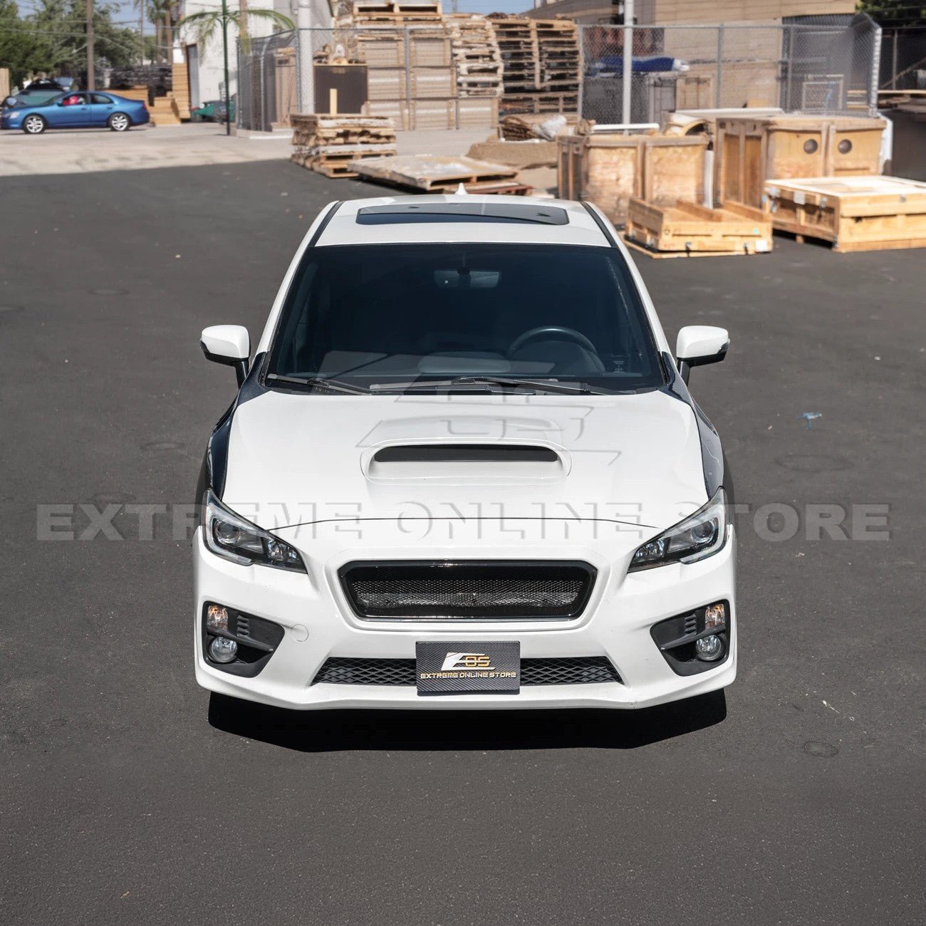 Subaru WRX STI VA CS Style Carbon Fiber Front Grille Cover 2015-2017