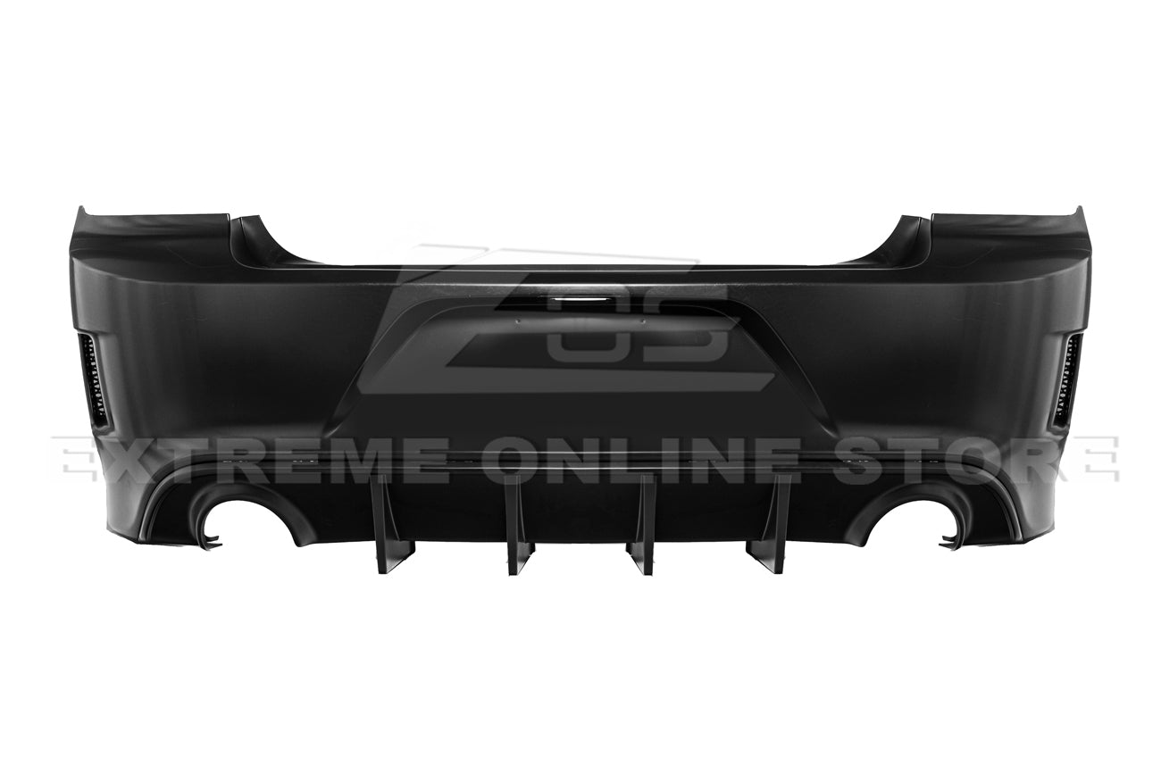 Dodge Charger LD SRT Hellcat Style Primed Black Rear Bumper Conversion Cover 2015-Up