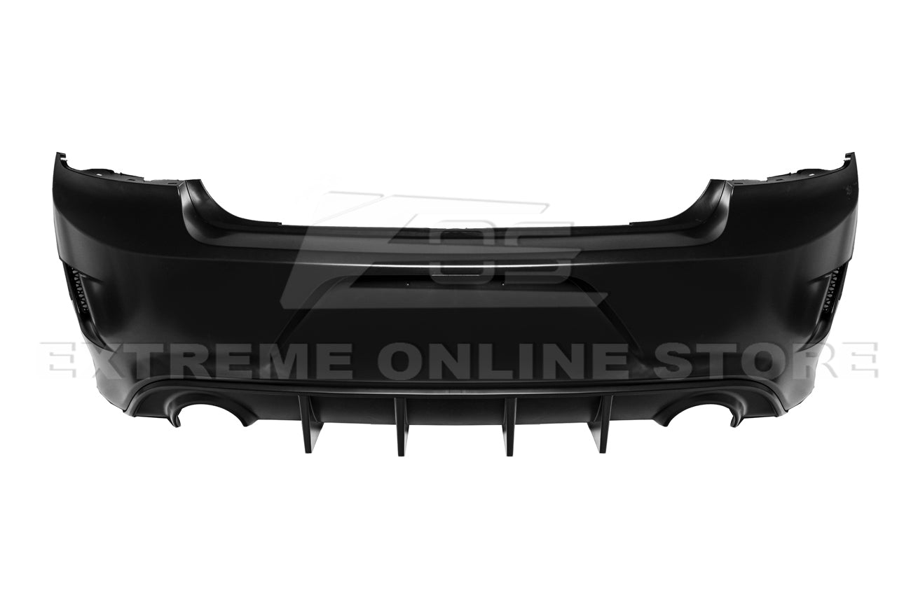 Dodge Charger LD SRT Hellcat Style Primed Black Rear Bumper Conversion Cover 2015-Up