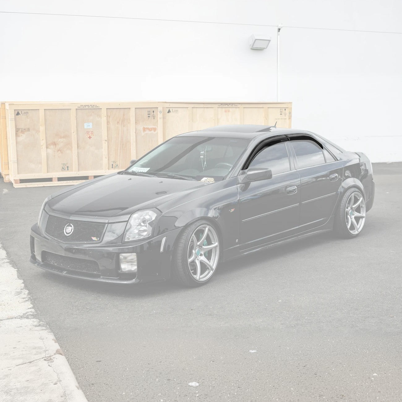 Cadillac CTS Sedan Smoke Tinted Side Window Rain Deflectors 2003-2008