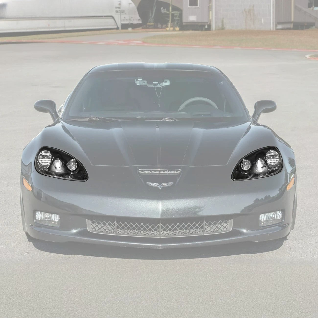 Chevrolet Corvette C6 OEM Style Clear Lens Painted Housing HID Headlights 2005-2013