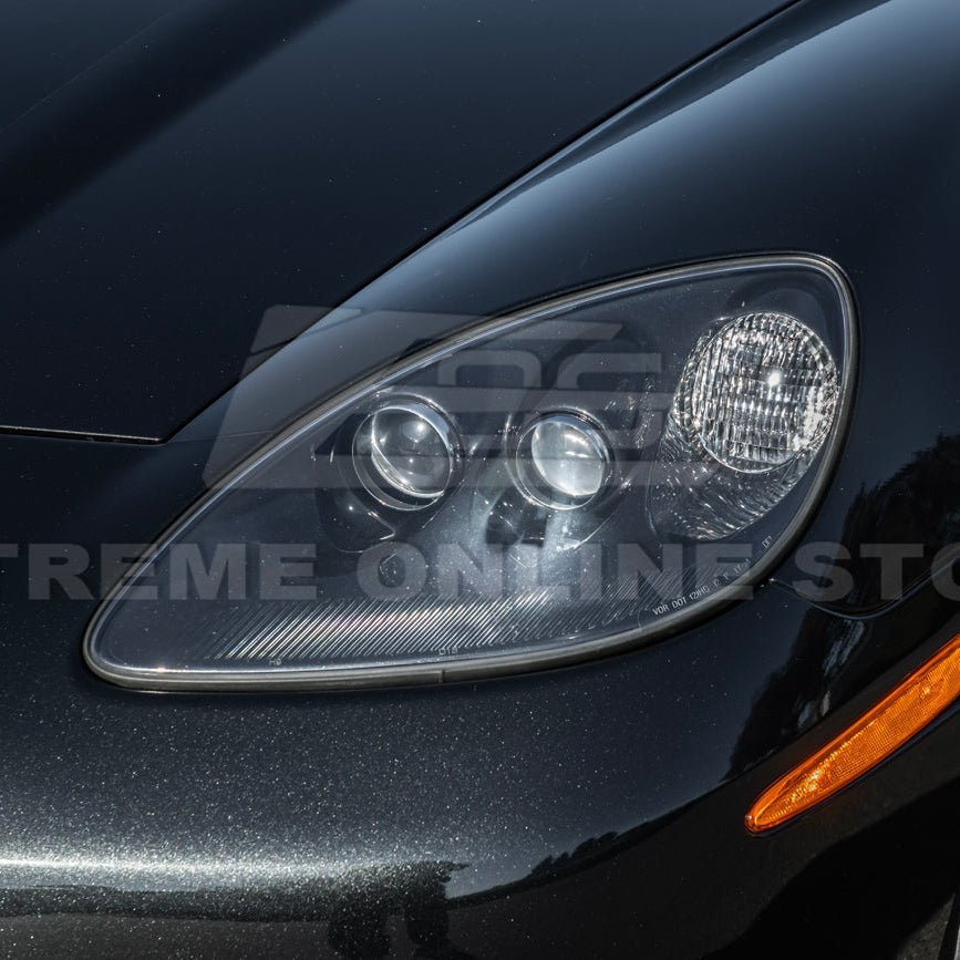 Chevrolet Corvette C6 OEM Style Clear Lens Painted Housing HID Headlights 2005-2013
