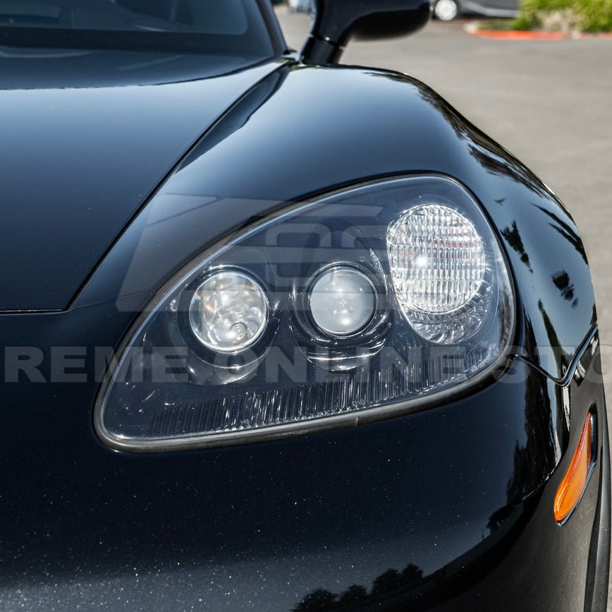 Chevrolet Corvette C6 OEM Style Clear Lens Painted Housing HID Headlights 2005-2013