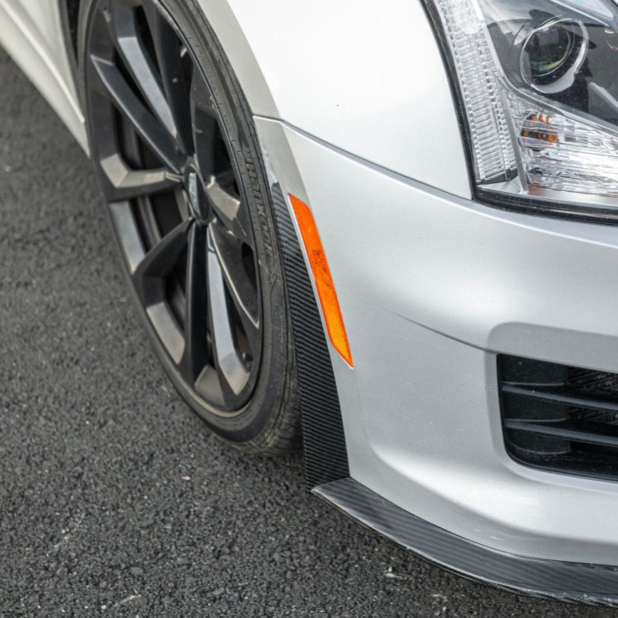 Cadillac ATS-V Track Package Style Dry Carbon Fiber Front Lip & Wheel Arch Extensions 2016-2019