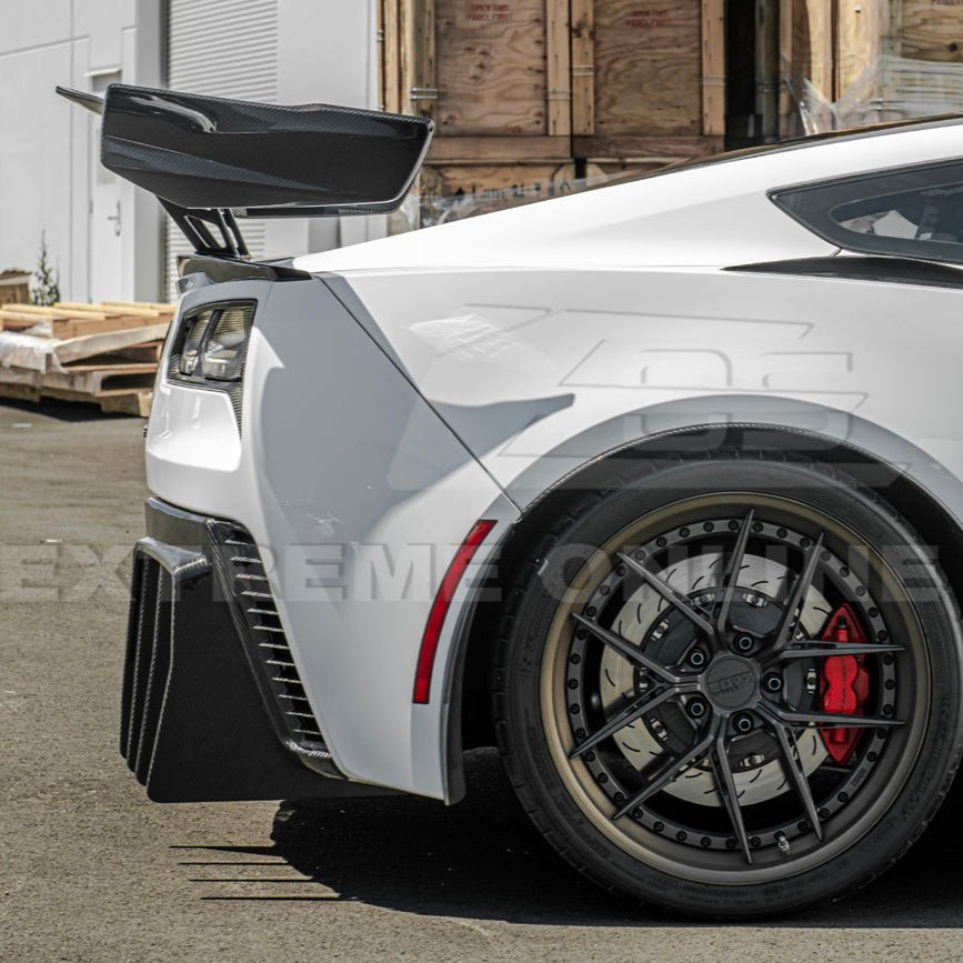 Chevrolet Corvette C7 ZR1 ZTK Style Extended Carbon Fiber Rear Wing Spoiler Kit 2014-2019