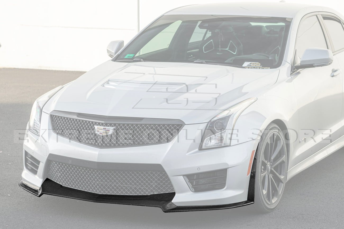 Cadillac ATS-V Track Package Style Dry Carbon Fiber Front Lip & Wheel Arch Extensions 2016-2019