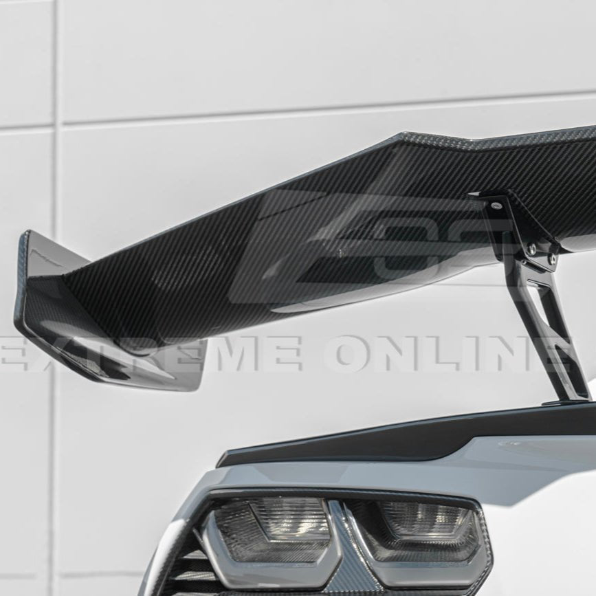 Chevrolet Corvette C7 ZR1 ZTK Style Extended Carbon Fiber Rear Wing Spoiler Kit 2014-2019