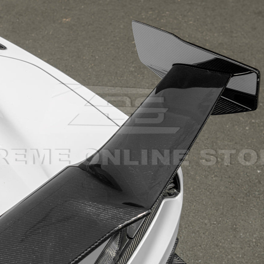 Chevrolet Corvette C7 ZR1 ZTK Style Extended Carbon Fiber Rear Wing Spoiler Kit 2014-2019